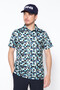 【PING APPAREL】オーバーラッピングカラーズプリント カノコ半袖ポロシャツ ＜NATIVE＞ (MENS)