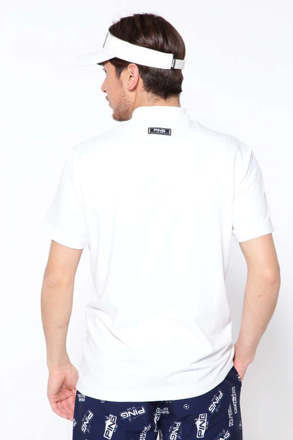 ピン】【PING APPAREL】コットンライク天竺 半袖ハイネックカットソー 