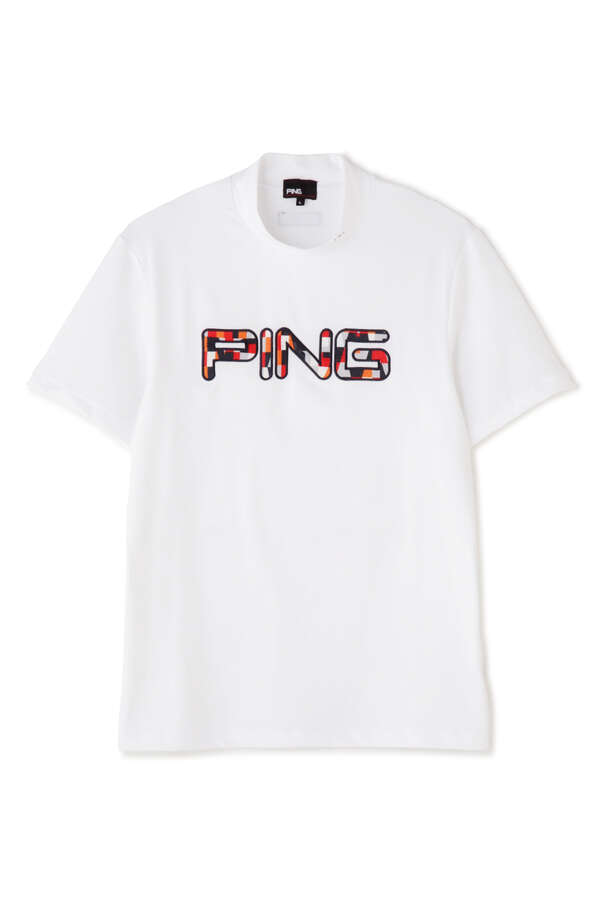 ピン】【PING APPAREL】コットンライク天竺 半袖ハイネックカットソー 