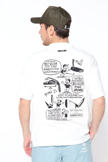 【PING APPAREL】綿ポリエステル天竺 ビッグシルエット 10色 半袖ハイネックカットソー ＜NATIVE＞ (MENS)