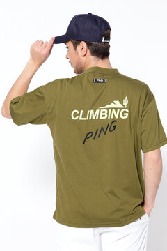 【PING APPAREL】綿ポリエステル天竺 ビッグシルエット 10色 半袖ハイネックカットソー ＜NATIVE＞ (MENS)