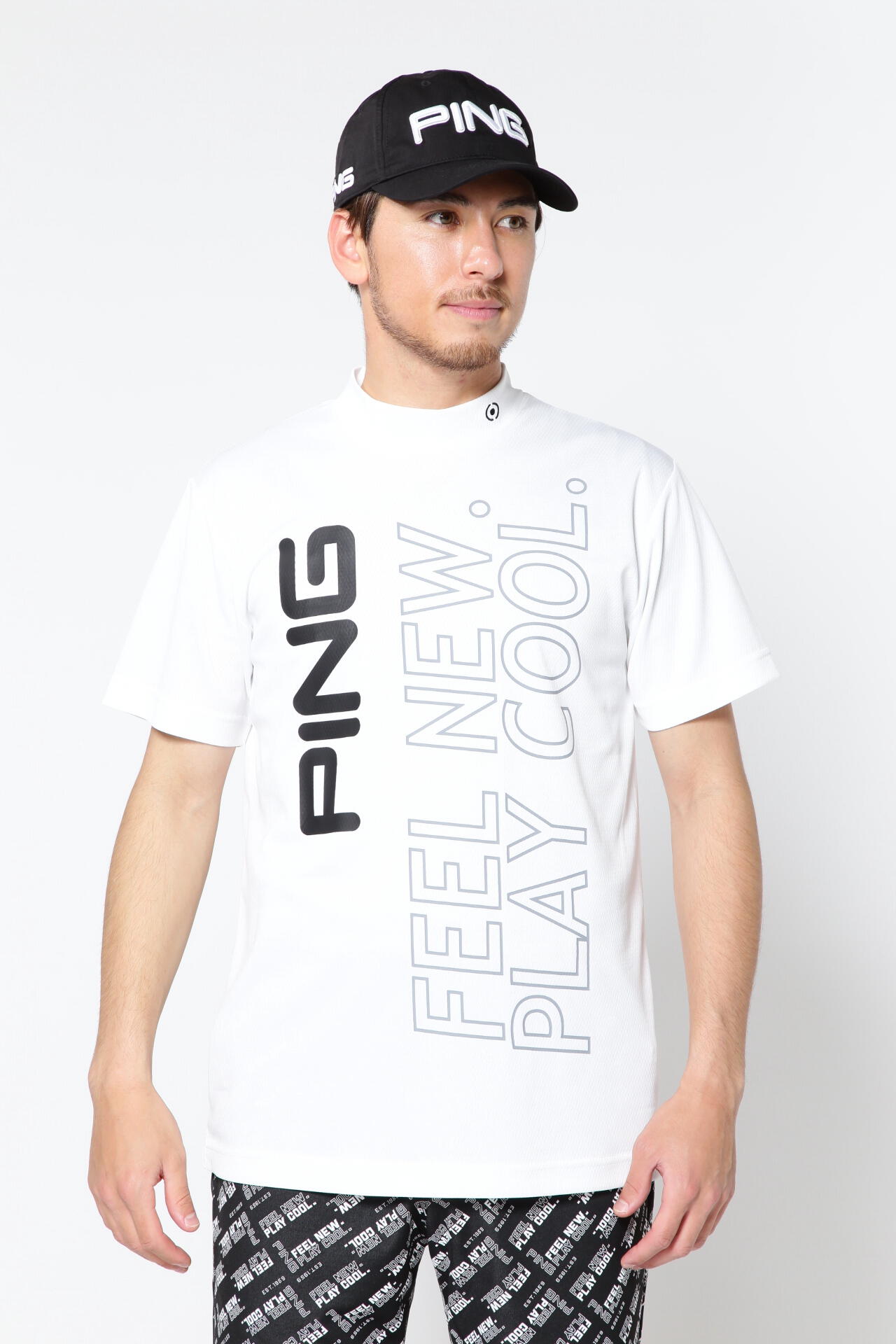 PING APPAREL】【EC別注】持続冷感 半袖ハイネックカットソー 