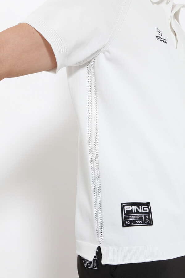 PING APPAREL】エコペット ホールガーメントニットポロシャツ ＜GOLD