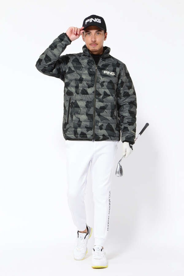 【PING APPAREL】Arizona rock camo柄ストレッチラミネート中綿ブルゾン ＜PERFORMANCE＞ (MENS)