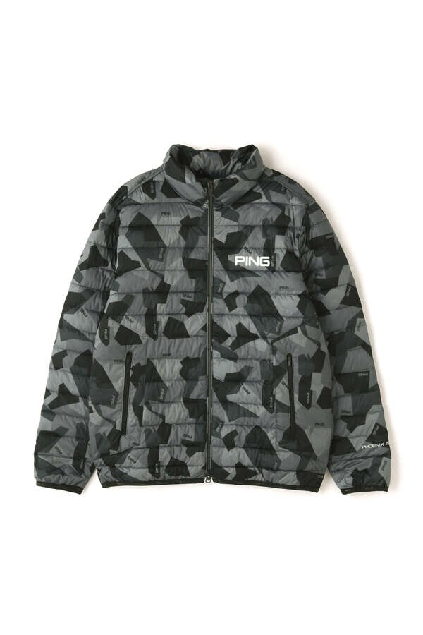 【PING APPAREL】Arizona rock camo柄ストレッチラミネート中綿ブルゾン ＜PERFORMANCE＞ (MENS)