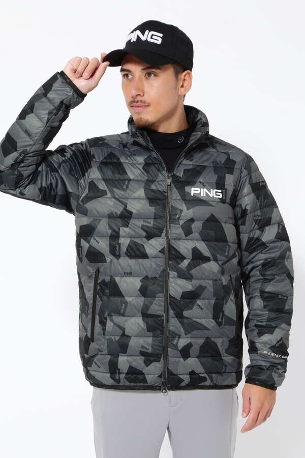 【PING APPAREL】Arizona rock camo柄ストレッチラミネート中綿ブルゾン ＜PERFORMANCE＞ (MENS)