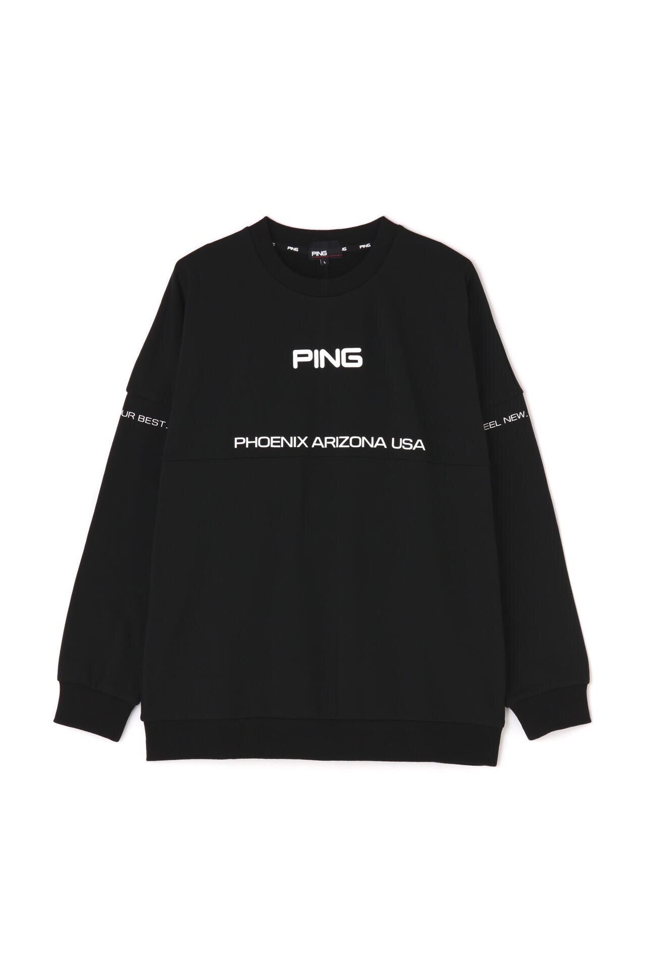 ピン】【PING APPAREL】ドビードッツ裏起毛クルーネックプルオーバー