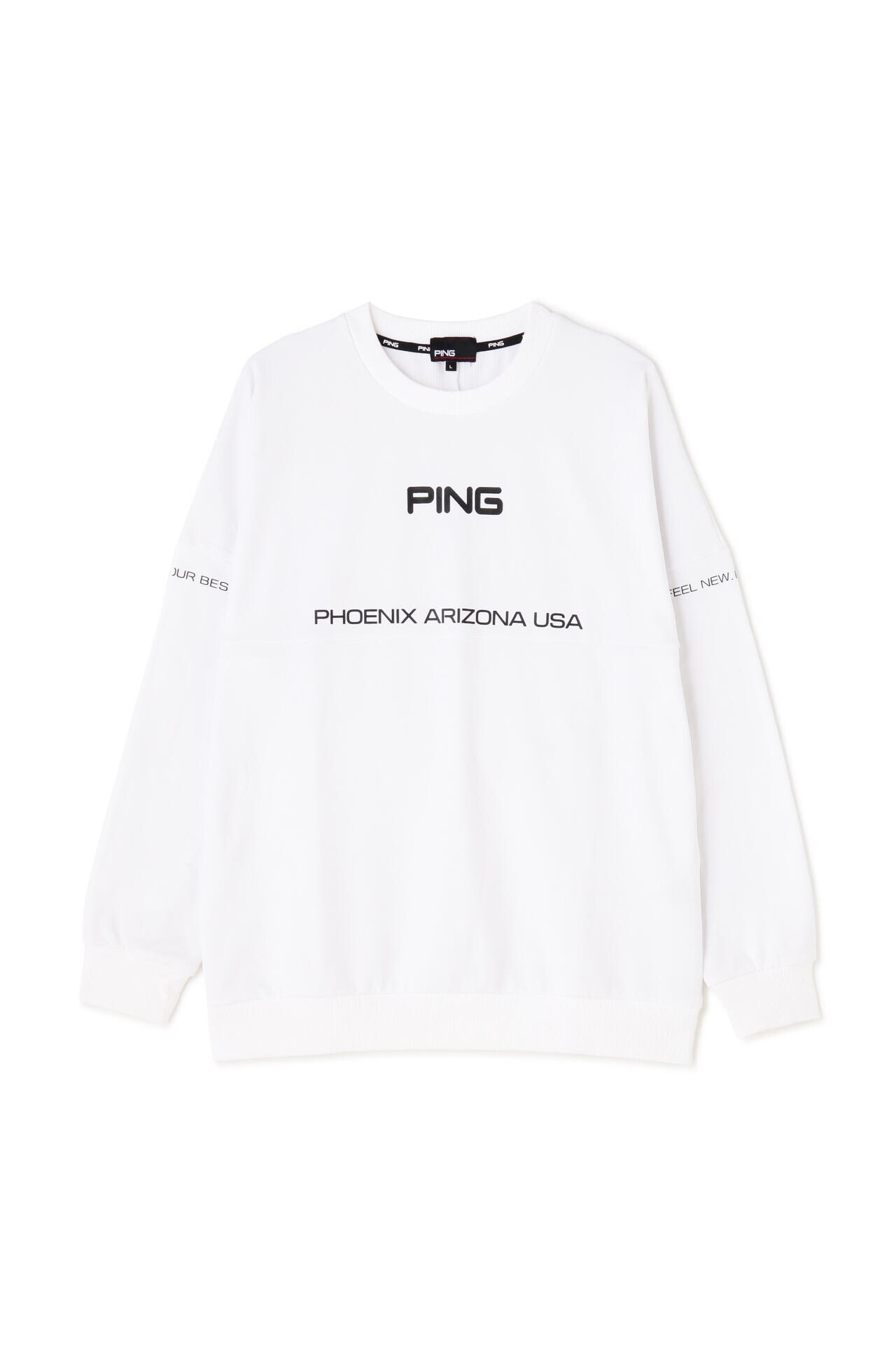 ピン】【PING APPAREL】ドビードッツ裏起毛クルーネックプルオーバー