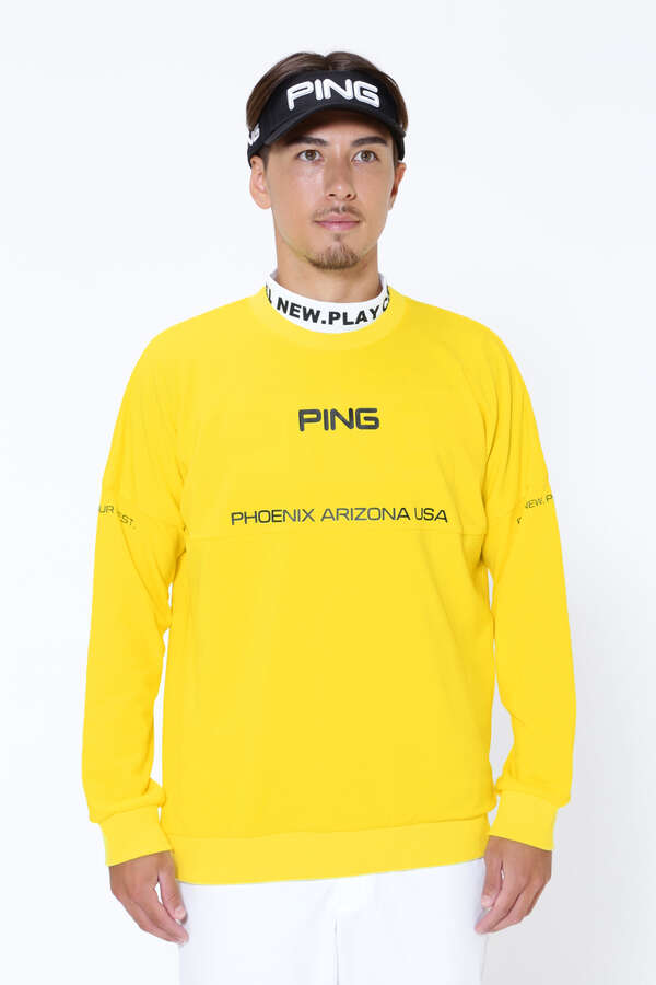 ピン】【PING APPAREL】ドビードッツ裏起毛クルーネックプルオーバー