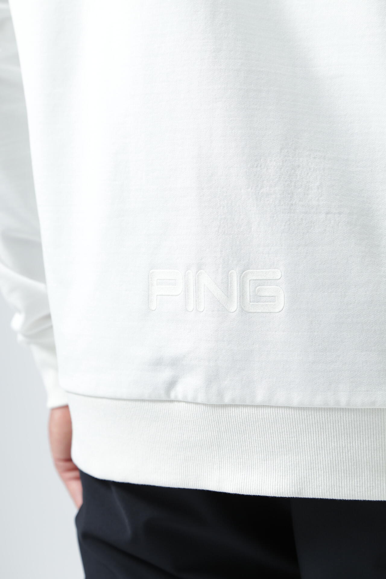 ピン】【PING APPAREL】RENUストレッチ裏毛クルーネックスウェットプル