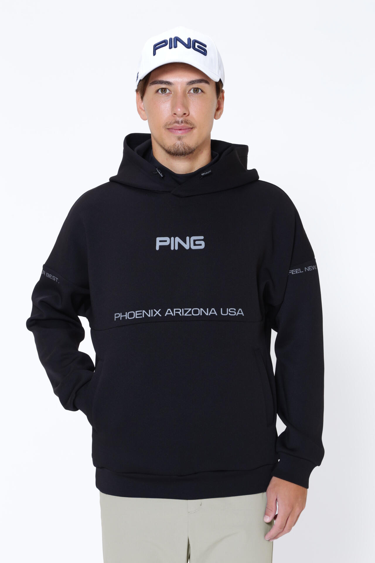 PING APPAREL】ベアダンボールニット フーディプルオーバー