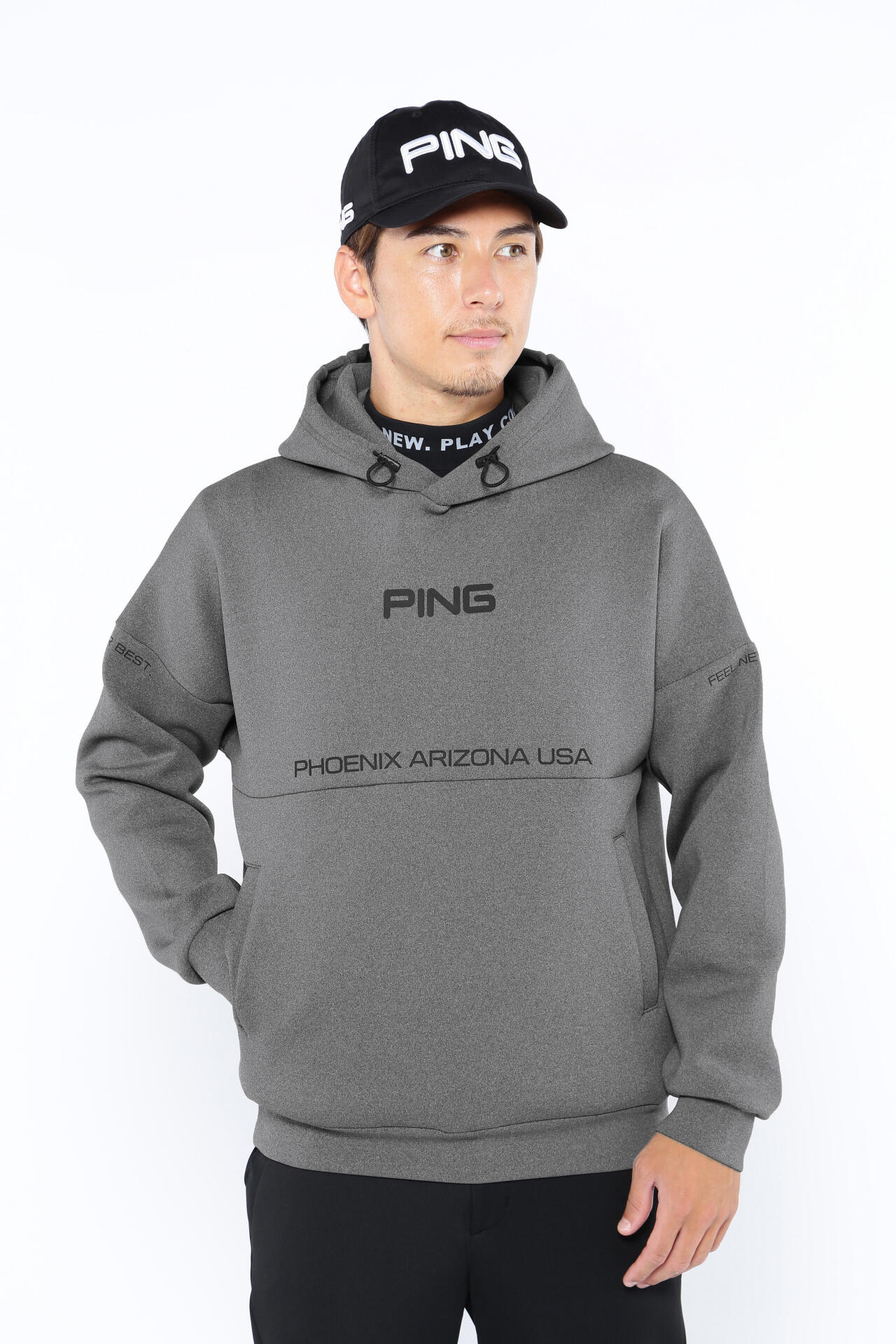 ピン】【PING APPAREL】ベアダンボールニット フーディプルオーバー 