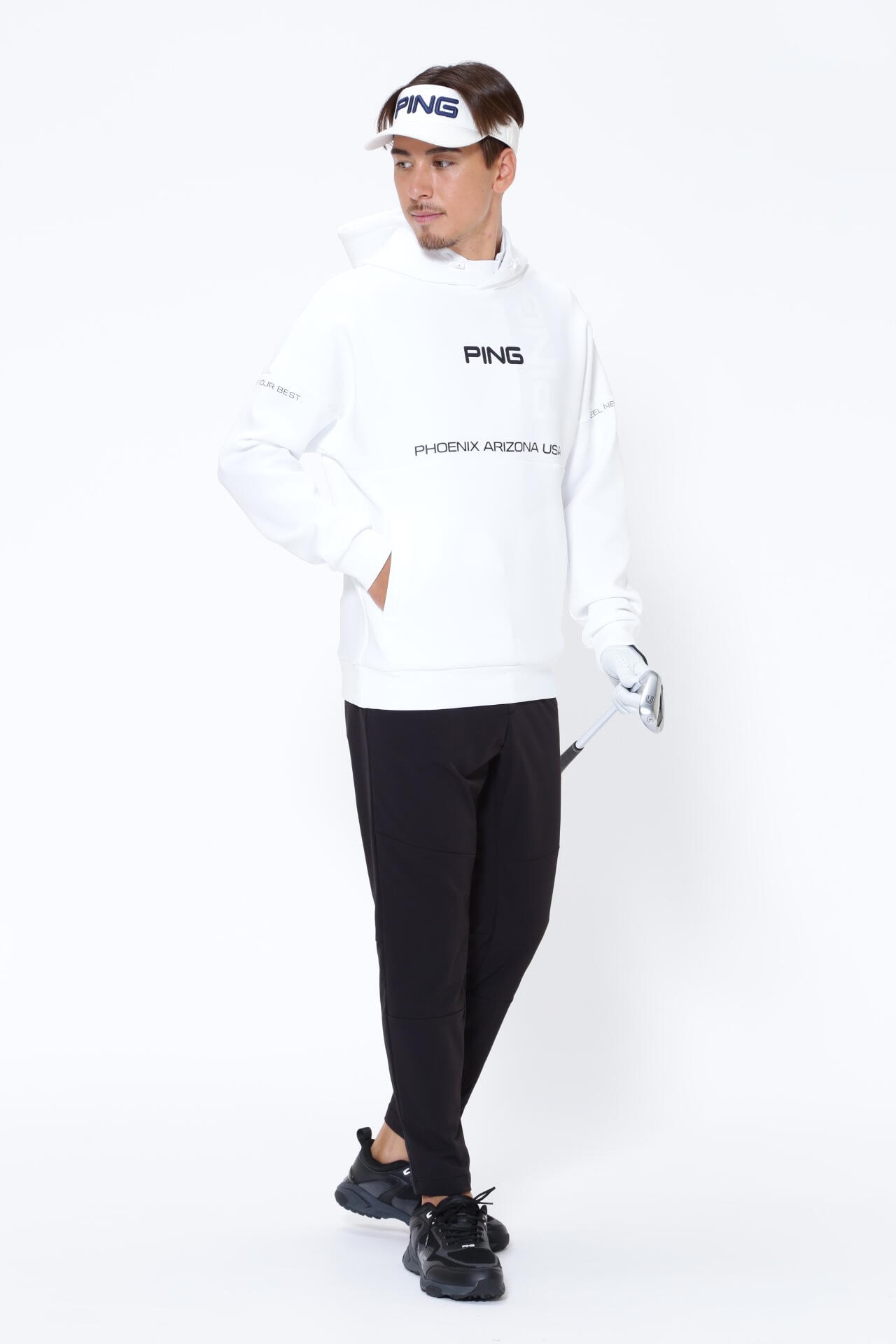 ピン】【PING APPAREL】ベアダンボールニット フーディプルオーバー