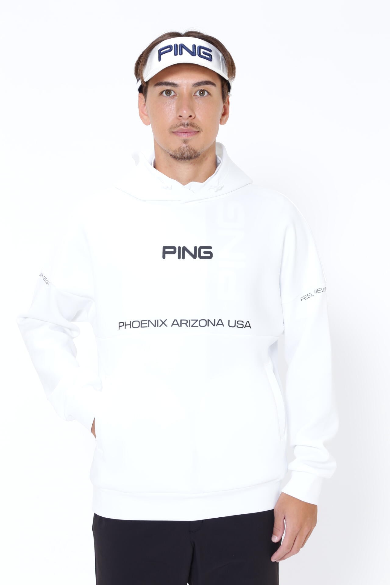 ピン】【PING APPAREL】ベアダンボールニット フーディプルオーバー