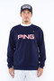 【PING APPAREL】PINGロゴアップリケ クルーネックスウェットプルオーバー ＜NATIVE＞ (MENS)