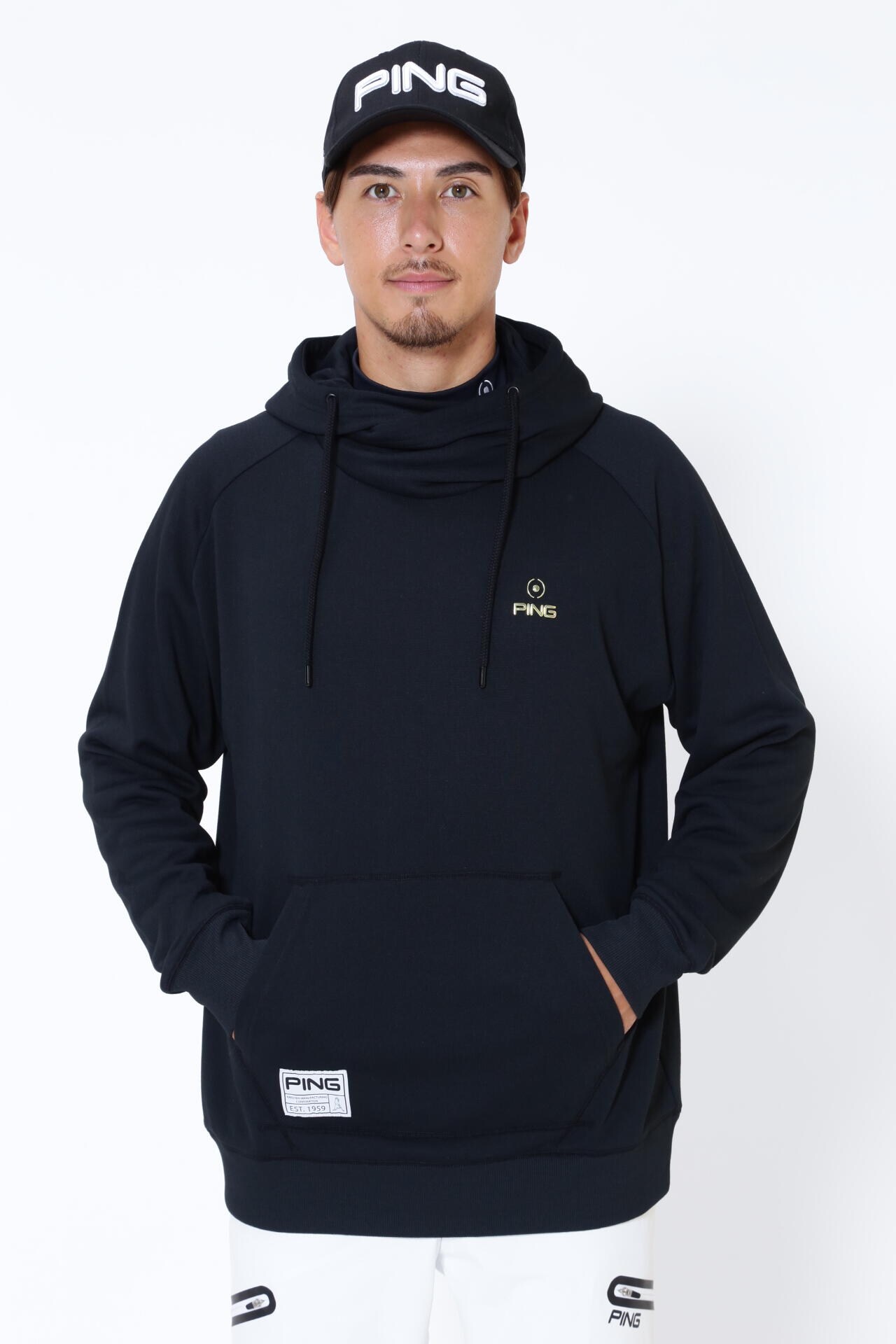 PING APPAREL】エコアーチ 裏毛スウェットフーディプルオーバー ＜GOLD