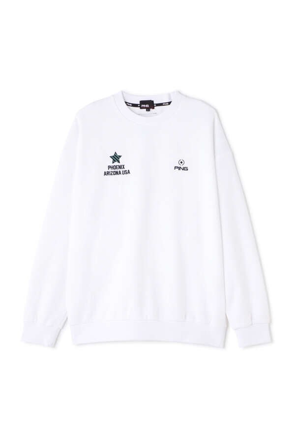 【PING APPAREL】Mr.PINGアルファベットシャドー柄 クルーネックスウェットプルオーバー ＜NATIVE＞ (MENS)