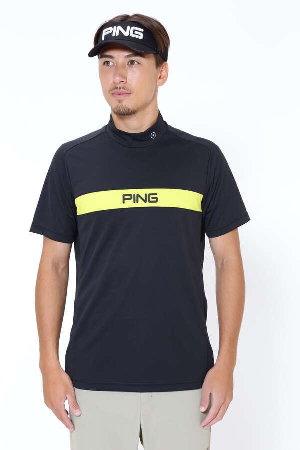 PING APPAREL】PINGロゴ クールコア半袖ハイネックカットソー