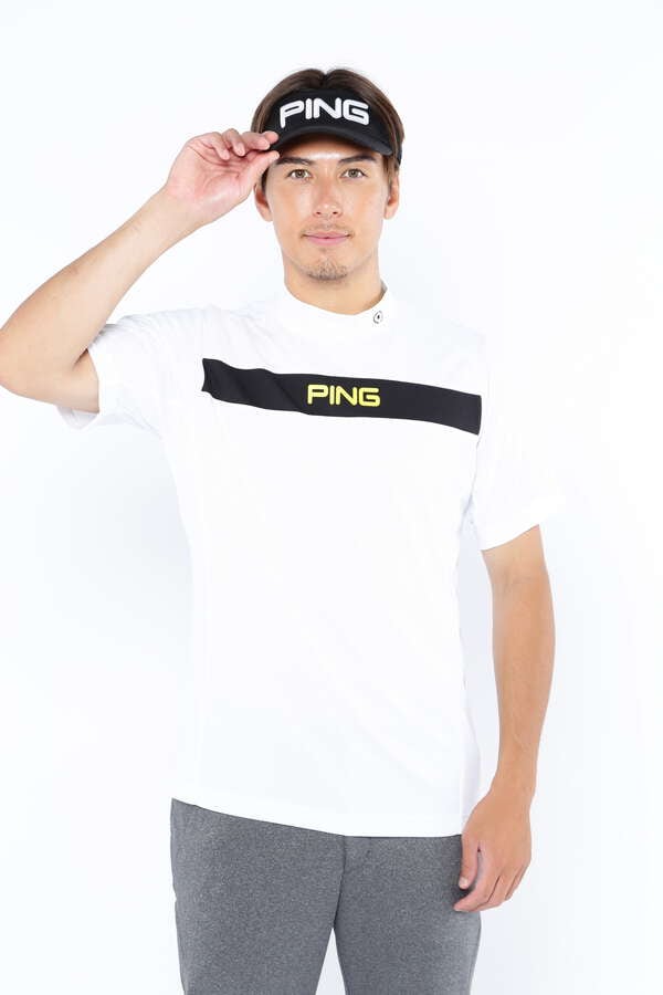 PING APPAREL】PINGロゴ クールコア半袖ハイネックカットソー