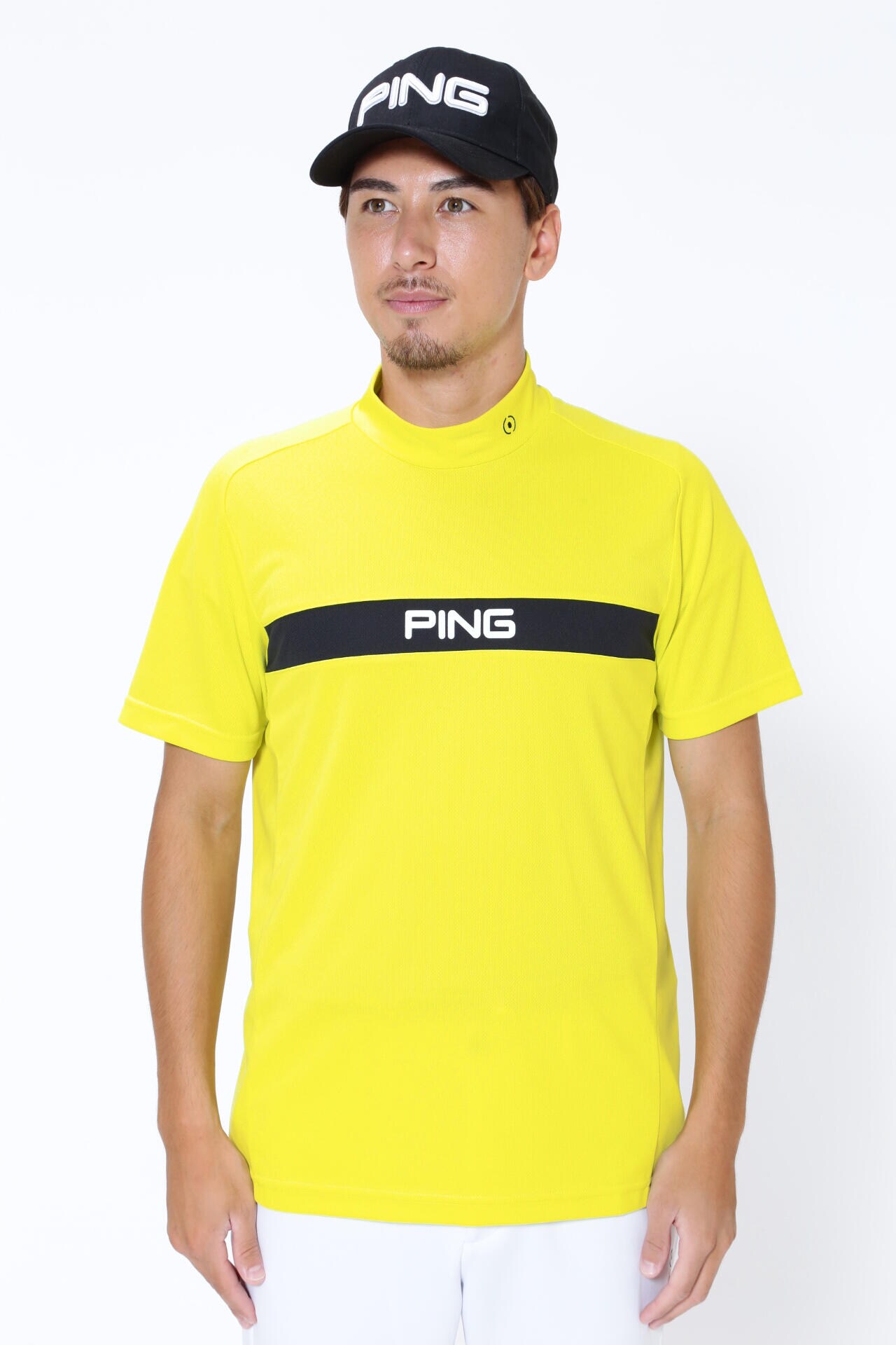 PING APPAREL】PINGロゴ クールコア半袖ハイネックカットソー