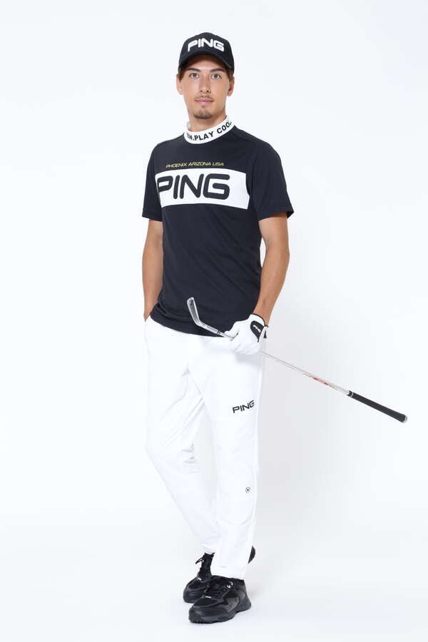 【PING APPAREL】BIG PINGロゴ クールコア 半袖ハイネックカットソー ＜PERFORMANCE＞ (MENS)