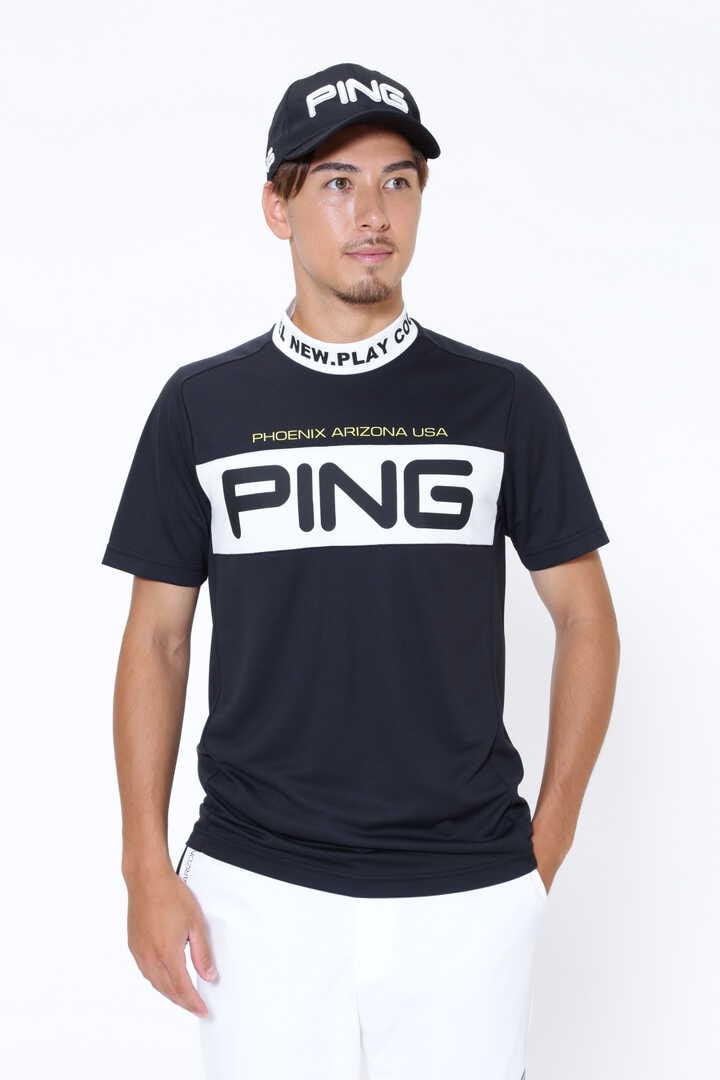 PING APPAREL】BIG PINGロゴ クールコア 半袖ハイネックカットソー