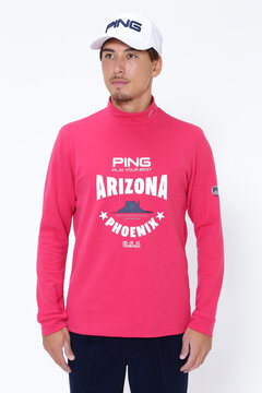 【PING APPAREL】ダブルニット 長袖ハイネックカットソー  ＜NATIVE＞ (MENS)