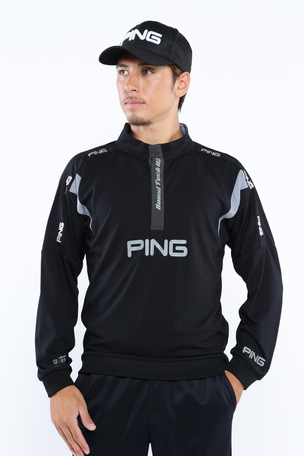 PING APPAREL】アドエルム ニュージャージ長袖ハーフジップアップ