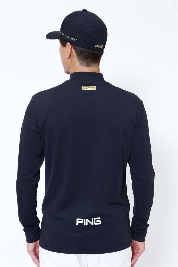 【PING APPAREL】ベアスムース長袖ハイネックカットソー ＜GOLD＞ (MENS)