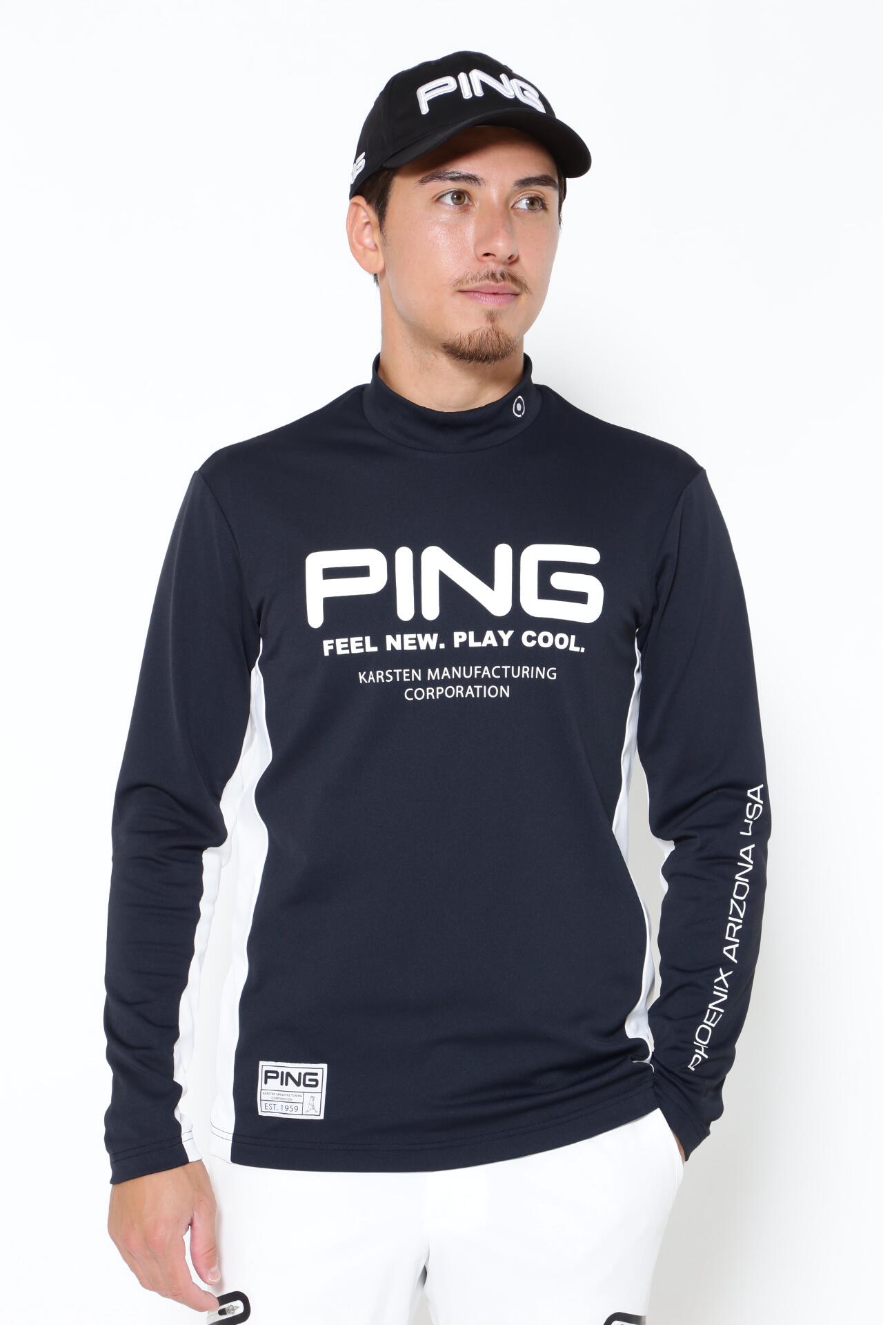 ピン】【PING APPAREL】ベアスムースUVハイストレッチ長袖裏フリース