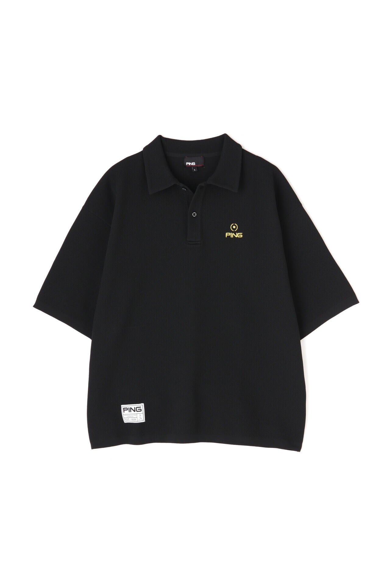 ピン】【PING APPAREL】半袖ニットポロシャツ ＜GOLD＞ (MENS)