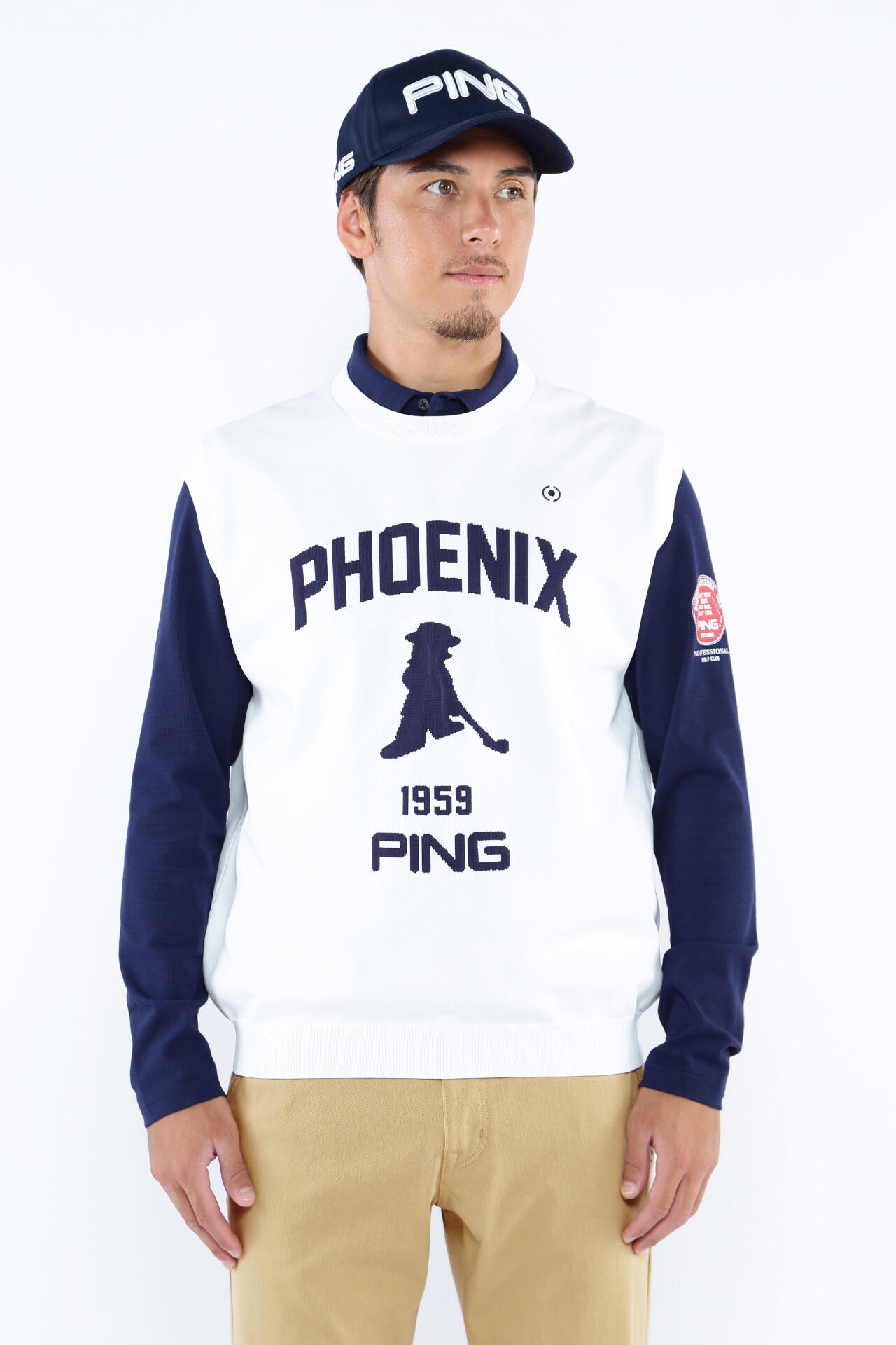 ピン】【PING APPAREL】PHOENIX Mr.PINGジャガード軽量クルーネック