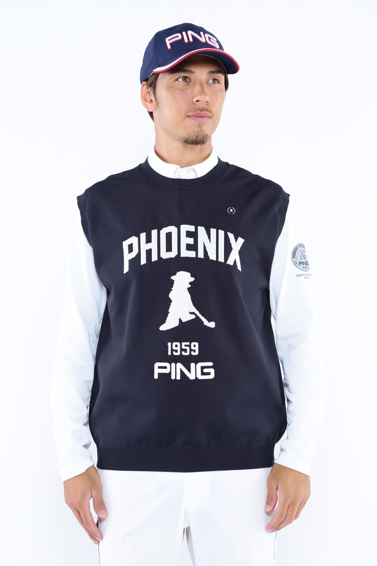 ピン】【PING APPAREL】PHOENIX Mr.PINGジャガード軽量クルーネック