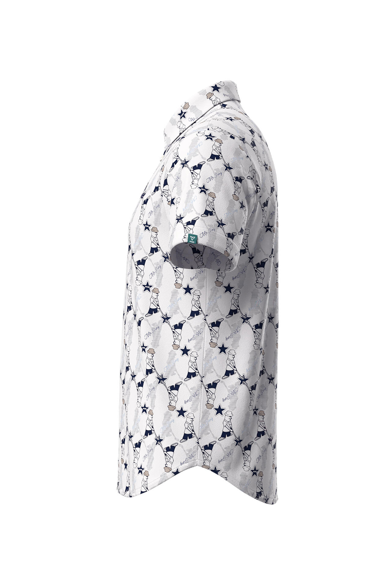 ピン】【PING APPAREL】Mr. PING総柄プリント 半袖ポロシャツ ＜NATIVE 