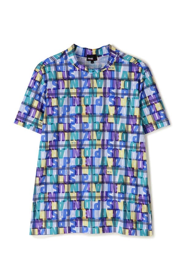【PING APPAREL】10色総柄サラマックス半袖ハイネックシャツ ＜NATIVE＞ (MENS)