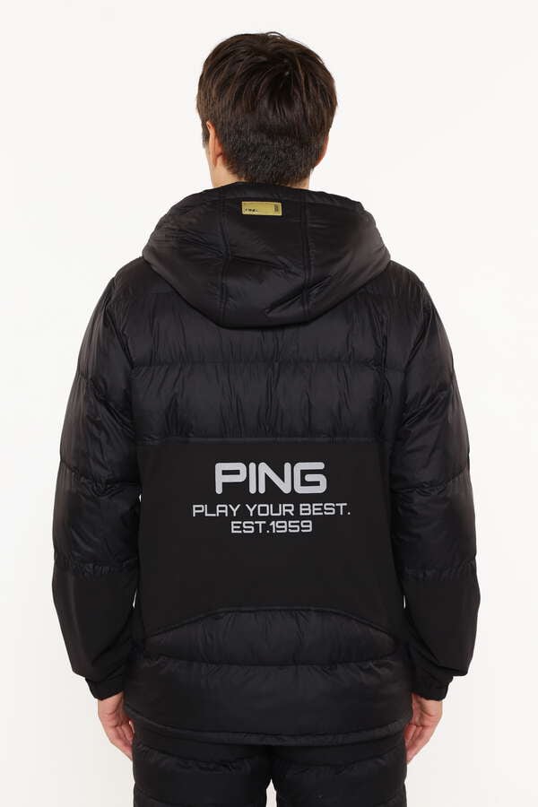 【PING APPAREL】全方向ストレッチリップストップフルジップ中綿フーディブルゾン ＜GOLD＞ (MENS)