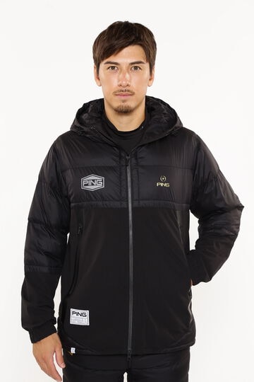 【PING APPAREL】全方向ストレッチリップストップフルジップ中綿フーディブルゾン ＜GOLD＞ (MENS)