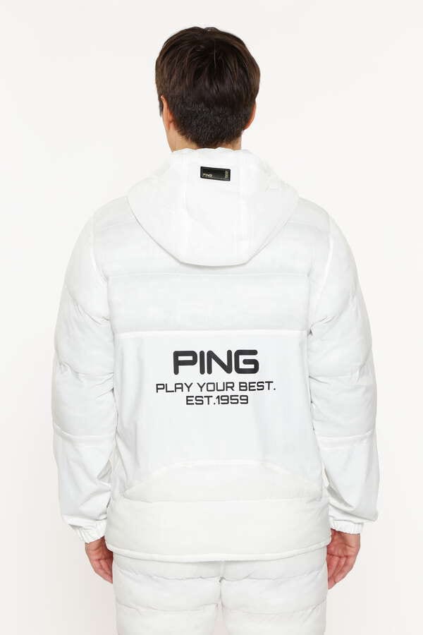 【PING APPAREL】全方向ストレッチリップストップフルジップ中綿フーディブルゾン ＜GOLD＞ (MENS)