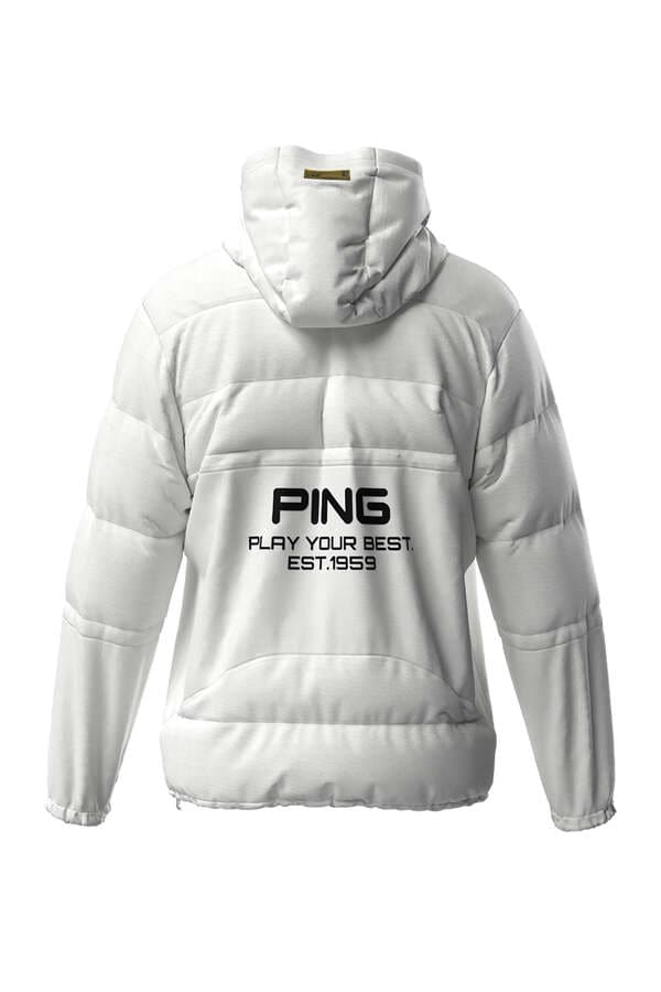 【PING APPAREL】全方向ストレッチリップストップフルジップ中綿フーディブルゾン ＜GOLD＞ (MENS)