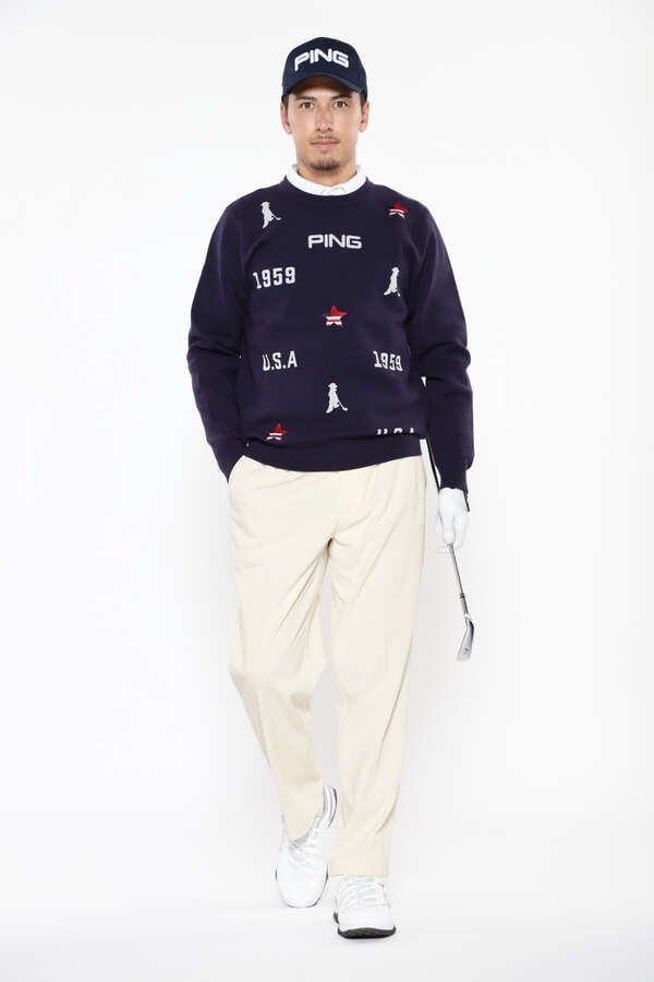 【PING APPAREL】全方向ストレッチニットコーデュロイテーパードパンツ ＜NATIVE＞ (MENS)