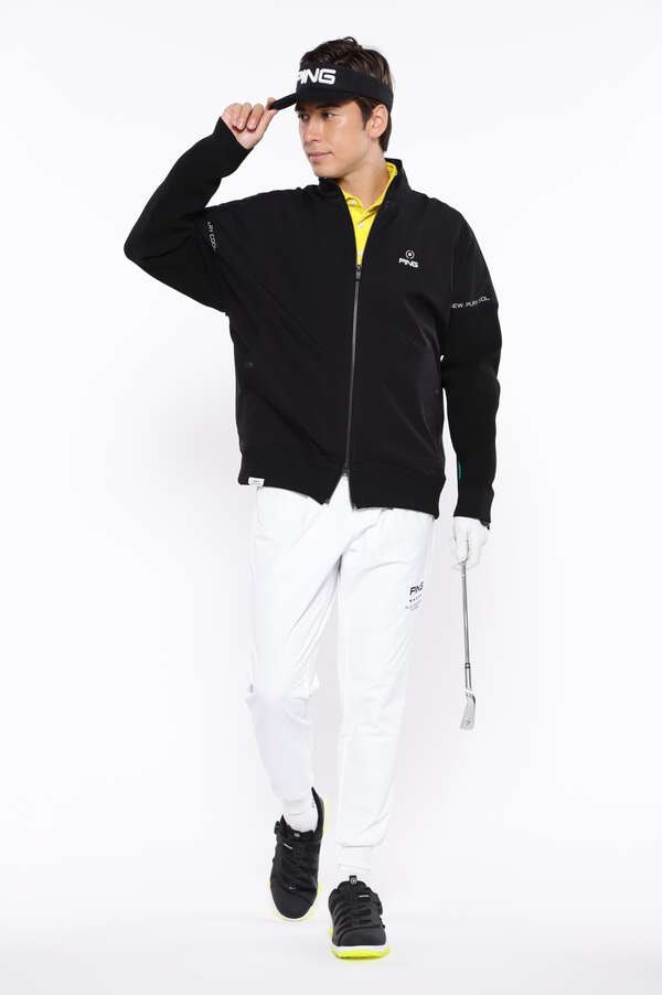 【PING APPAREL】両面微起毛スムース ボタンダウン長袖ポロシャツ ＜PERFORMANCE＞ (MENS)