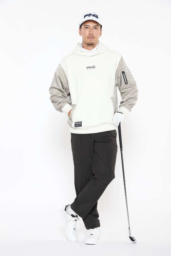 【PING APPAREL】ダンボールニット スウェットフーディープルオーバー ＜GOLD＞ (MENS)