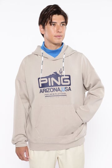 【PING APPAREL】全方向ストレッチダンボールスウェットフーディプルオーバー ＜NATIVE＞ (MENS)