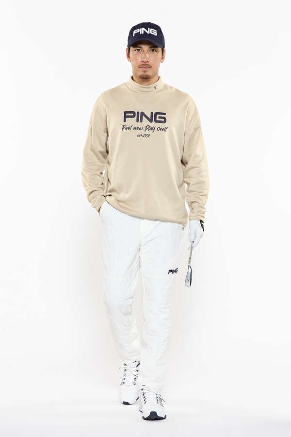 【PING APPAREL】起毛フリース長袖ハイネックカットソー ＜NATIVE＞ (MENS)