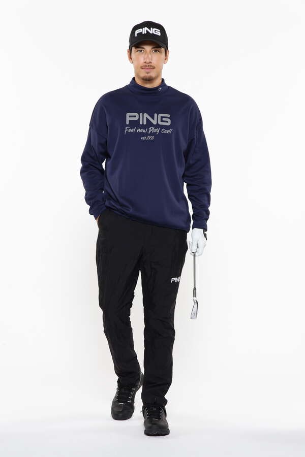 【PING APPAREL】起毛フリース長袖ハイネックカットソー ＜NATIVE＞ (MENS)