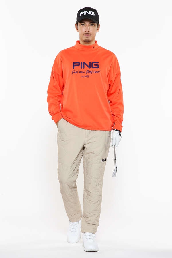 【PING APPAREL】起毛フリース長袖ハイネックカットソー ＜NATIVE＞ (MENS)