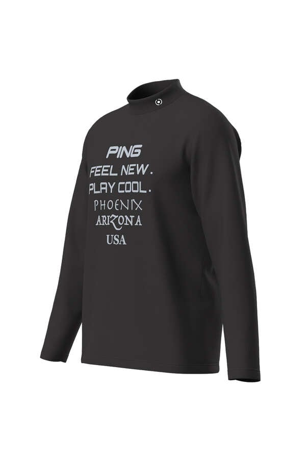 【PING APPAREL】ストレッチ布帛長袖ハイネックカットソー ＜PERFORMANCE＞ (MENS)