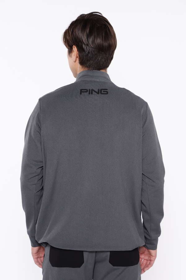 【PING APPAREL】PTTハーフ起毛/全方向ストレッチ杢MIX加工中綿ハイネックカットソー ＜PERFORMANCE＞ (MENS)