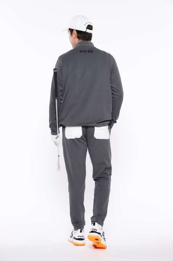 【PING APPAREL】PTTハーフ起毛/全方向ストレッチ杢MIX加工中綿ハイネックカットソー ＜PERFORMANCE＞ (MENS)