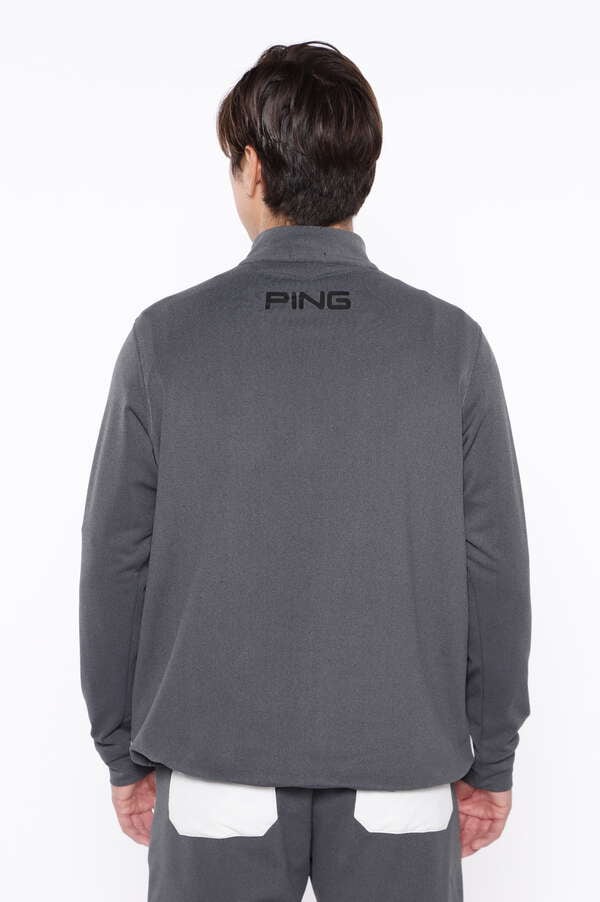 【PING APPAREL】PTTハーフ起毛/全方向ストレッチ杢MIX加工中綿ハイネックカットソー ＜PERFORMANCE＞ (MENS)